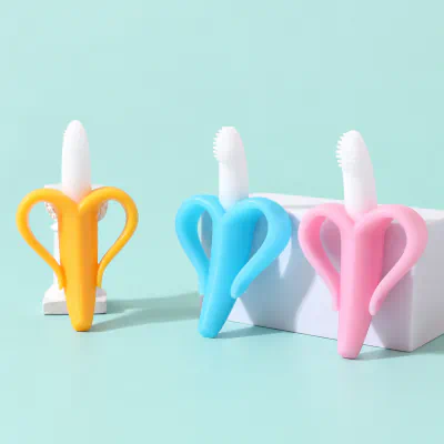 Baby Banana Silicone Teether Toothbrush