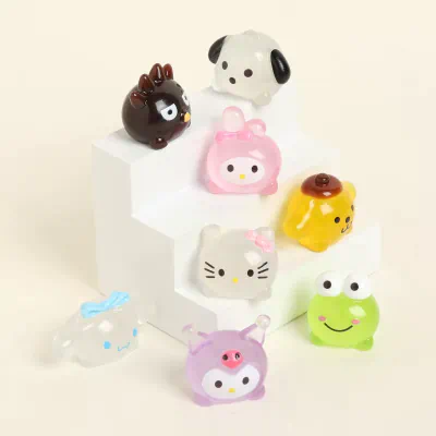 7 Piece Luminous Cute Character Resin Figurine Set