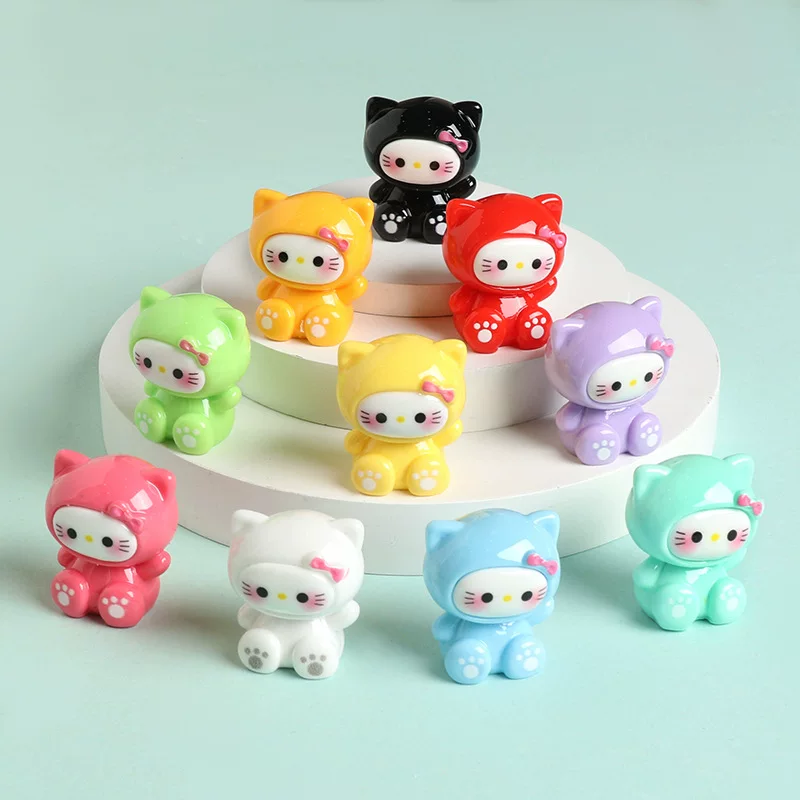10 Piece Hello Kitty Mini Resin Figurine Set