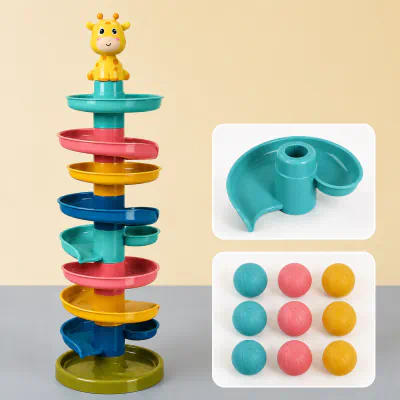 9-Layer Rolling Ball Tower Track Toy for Kids