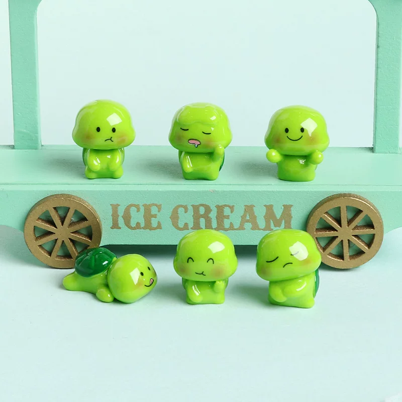 6 Piece Mini Turtle Resin Figurine Set