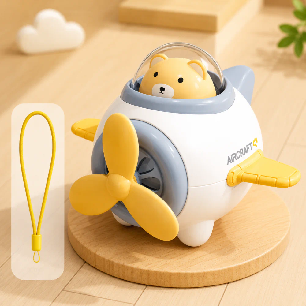 Cute Bear Aircraft Whistle Musical Toy for Kids
