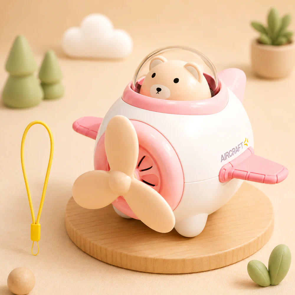 Cute Bear Aircraft Whistle Musical Toy for Kids
