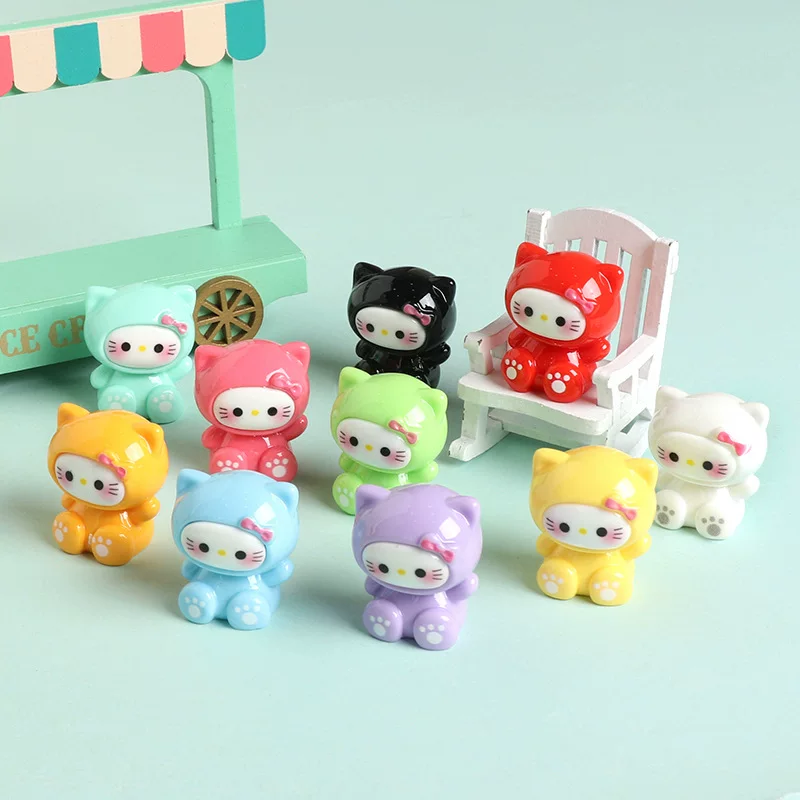 10 Piece Hello Kitty Mini Resin Figurine Set
