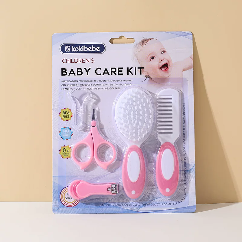 Baby Grooming Kit with Comb, Safety Scissors & Nail Clipper