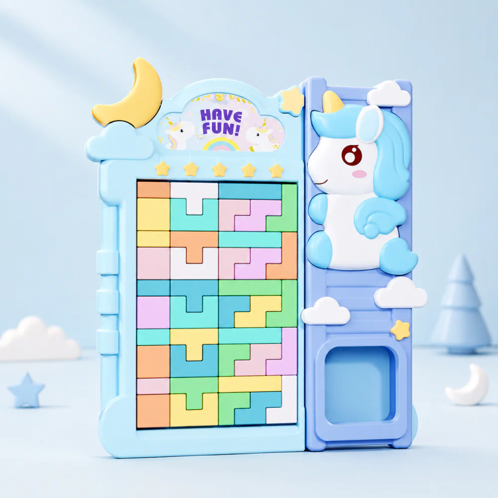 Tetris-Style Block Puzzle Building Toy for Kids