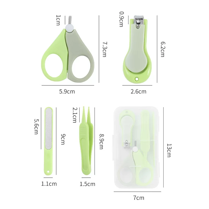Baby 4 Piece Nail Care Set with Clipper, Scissors & Nail File