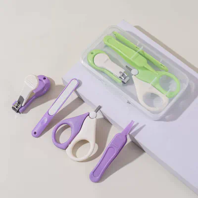 Baby 4 Piece Nail Care Set with Clipper, Scissors & Nail File