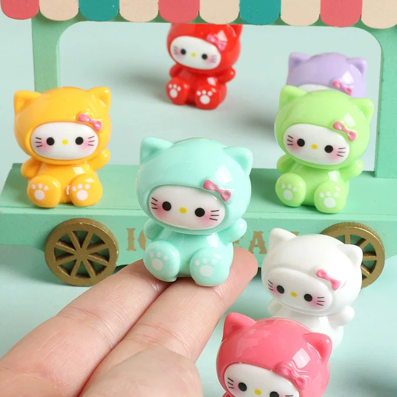 10 Piece Hello Kitty Mini Resin Figurine Set