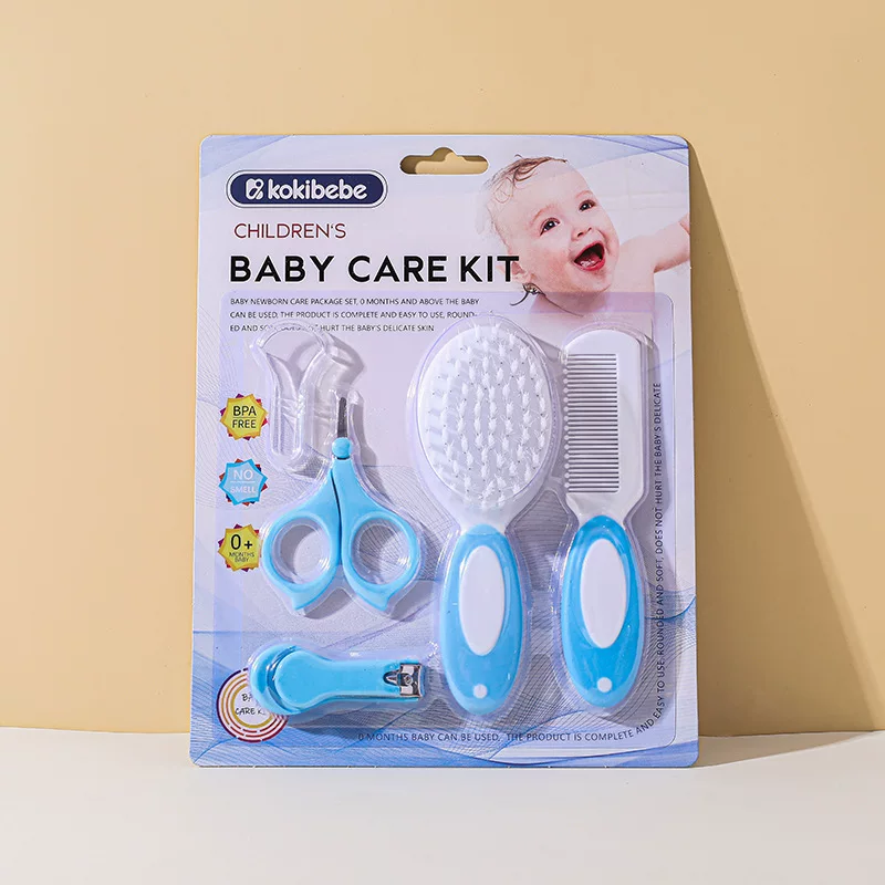 Baby Grooming Kit with Comb, Safety Scissors & Nail Clipper