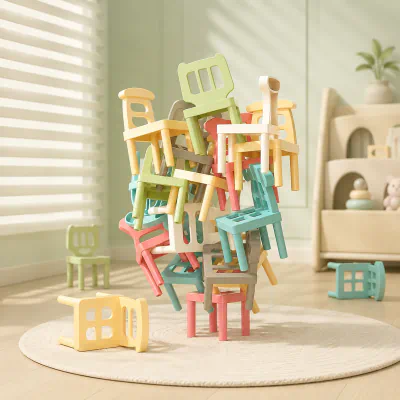 Chair Balance Stacking Blocks Toy for Kids