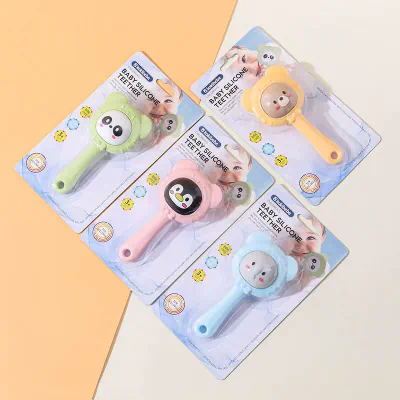 Cute Cartoon Silicone Rattle Teether Handheld Molar Toy