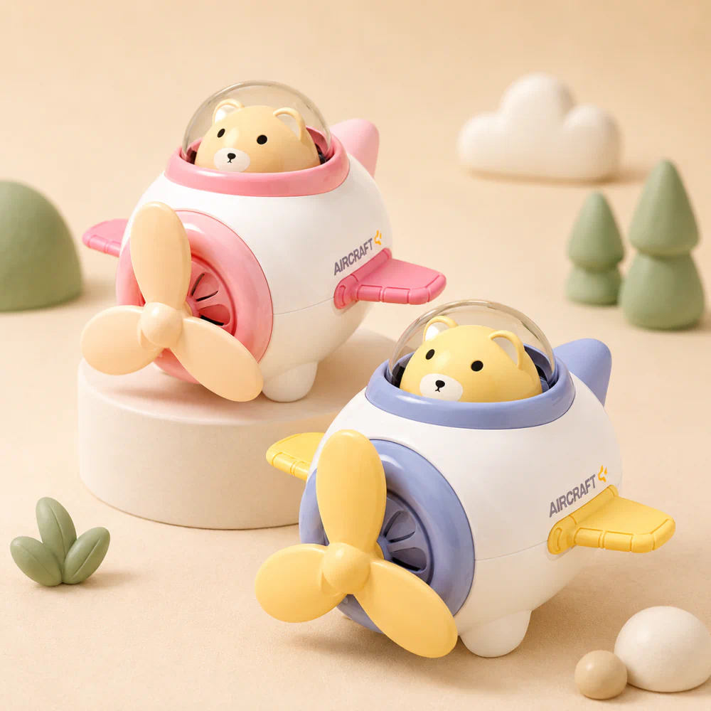Cute Bear Aircraft Whistle Musical Toy for Kids