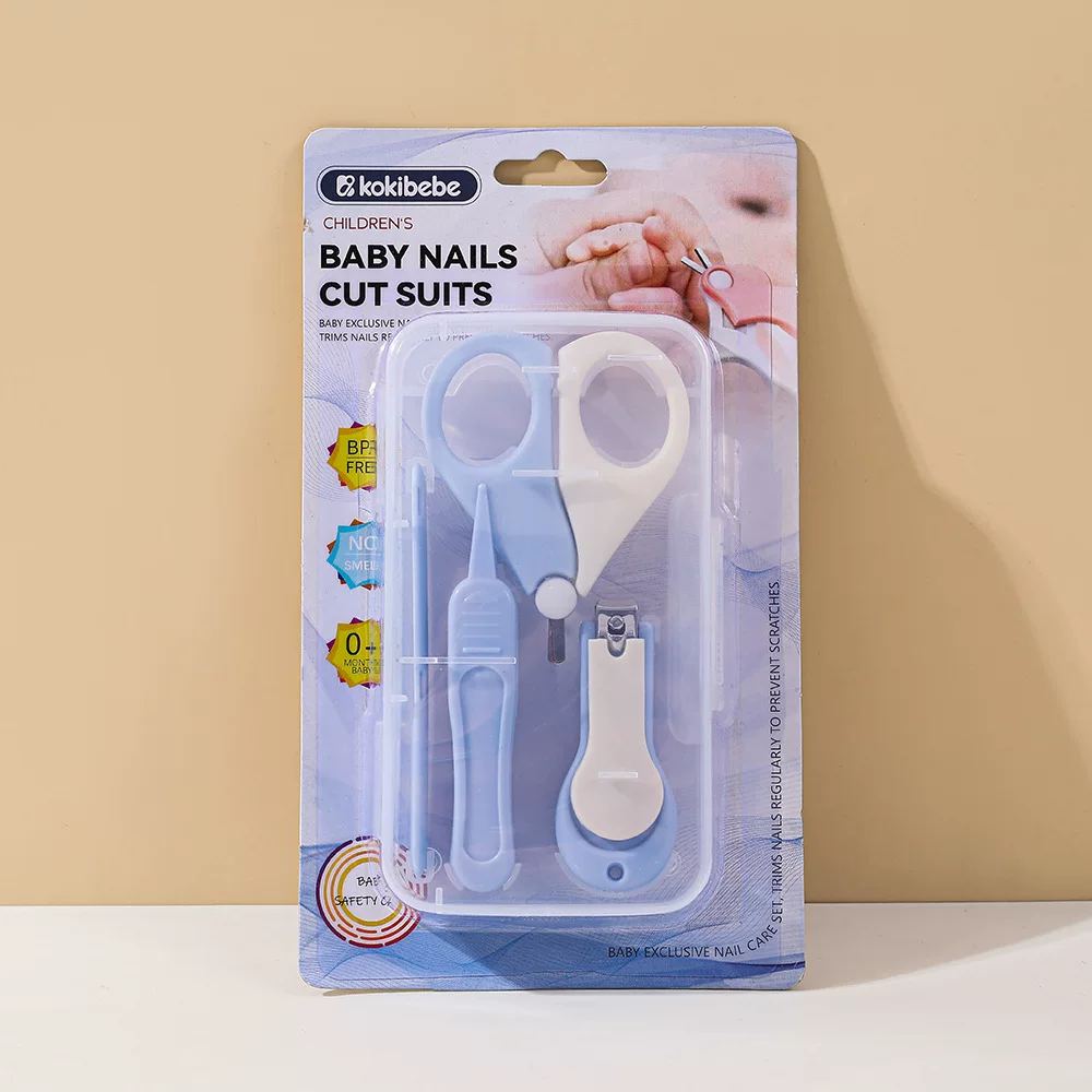 Baby 4 Piece Nail Care Set with Clipper, Scissors & Nail File