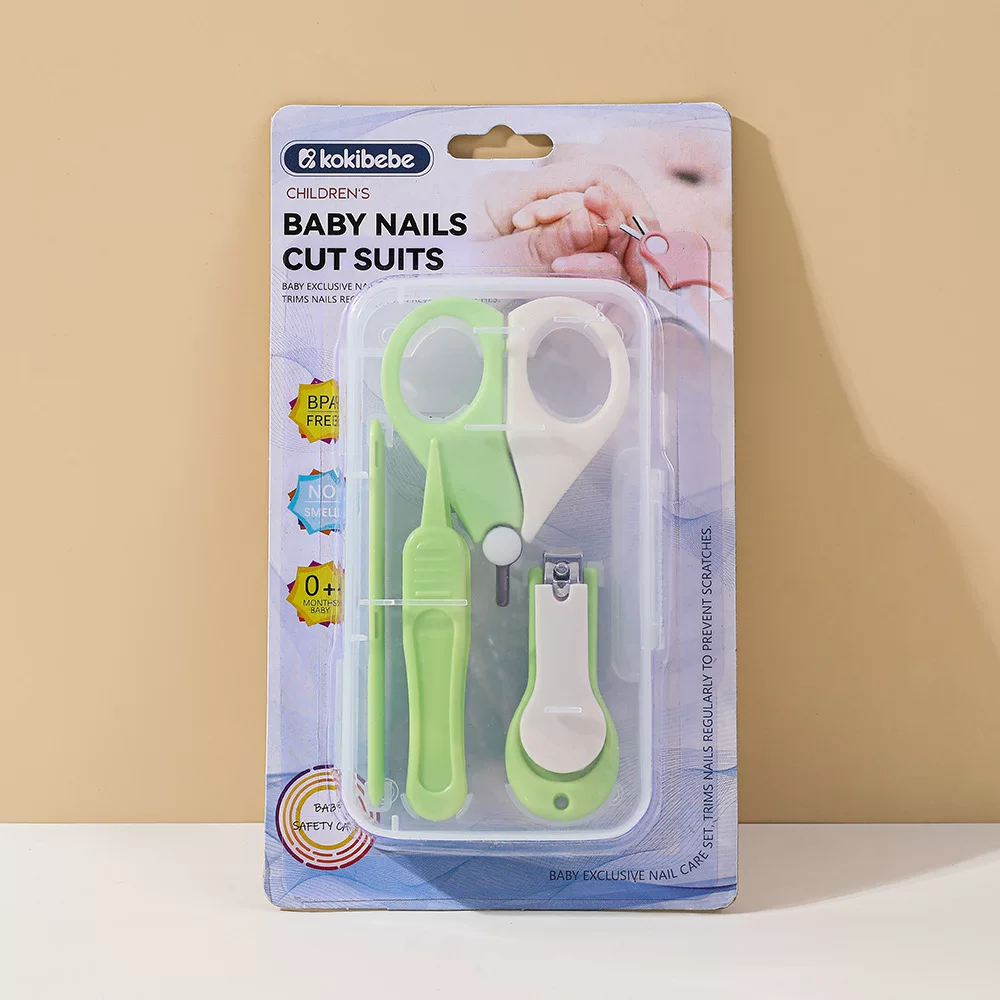 Baby 4 Piece Nail Care Set with Clipper, Scissors & Nail File