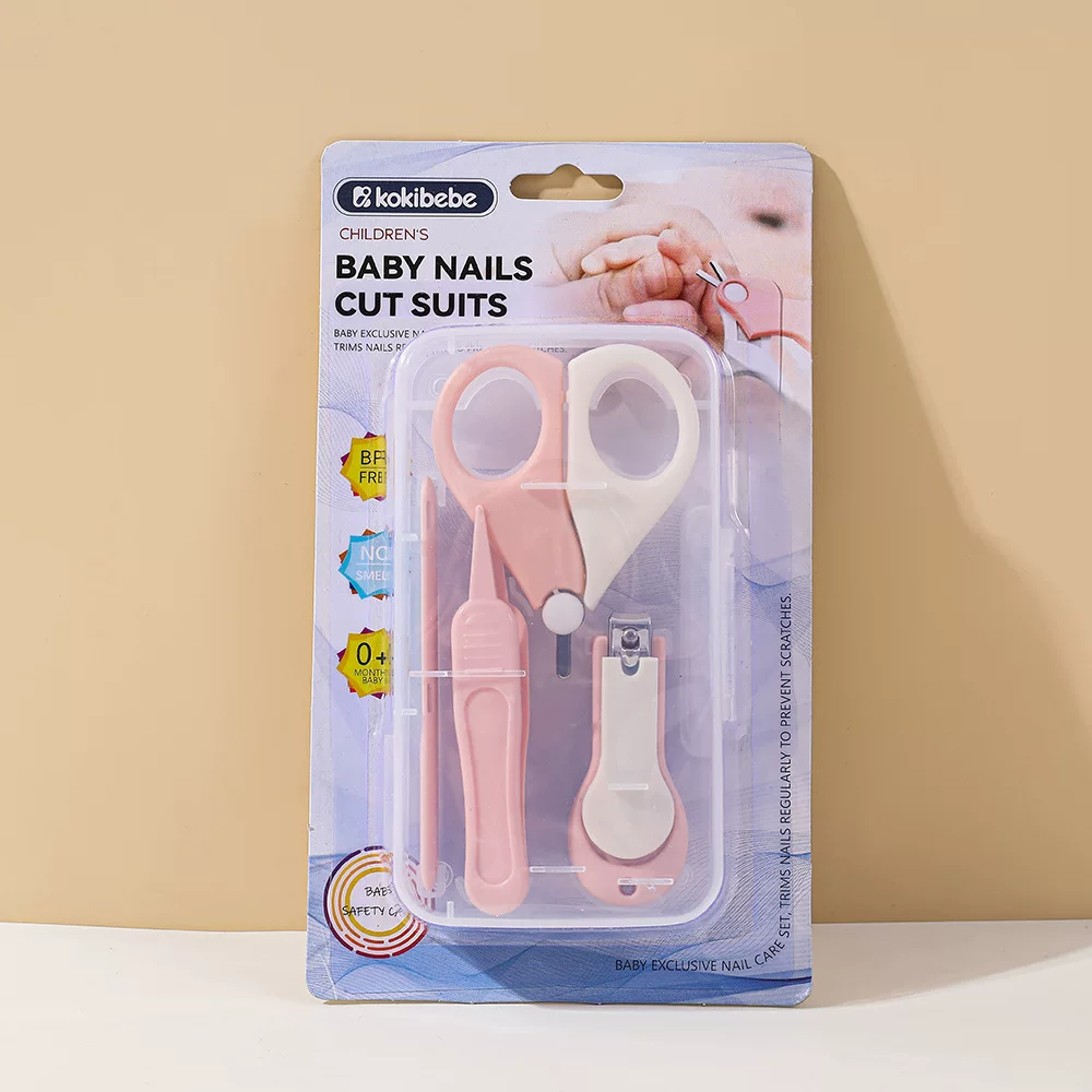 Baby 4 Piece Nail Care Set with Clipper, Scissors & Nail File